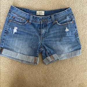 aēropostale blue jean shorts